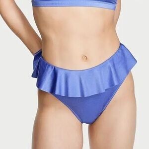 Victoria’s Secret High Cut Cheeky Ruffle Waistband Swim Bottoms